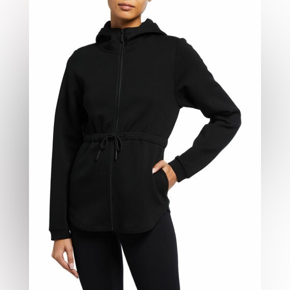 Varley Women's Sofia Lightweight Drawstring-Waist Hooded Track Jacket Black L - Picture 1 of 4